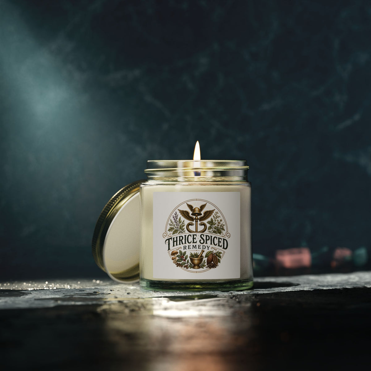 Scented Candle — Coconut Apricot Wax (4oz & 9oz) — Thrice Spiced Remedy